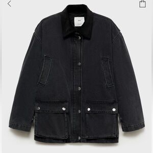 Mango Black Utility Jacket